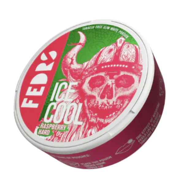 Ice Cool Raspberry Hard Nicotine Pouches by FEDRS